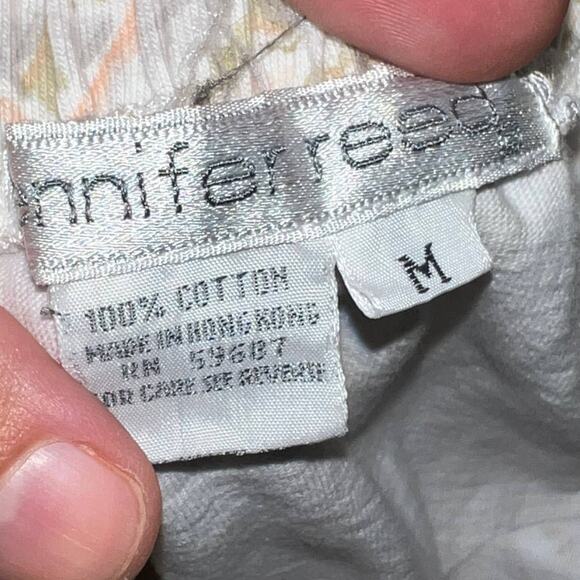 Vintage 90s Jennifer Reed Abstract Print Cotton Skirt with Pockets Medium - Picture 6 of 9